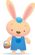 Ilustração vetorial : Cute Blue Easter Bunny Cute Blue Easter Bunny
