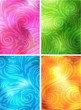 Four backgrounds with scrolls - eps8 Four backgrounds with scrolls - eps8
