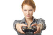 gamer with joystick gamer with joystick