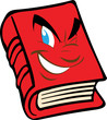 The vector red book with the face The vector red book with the face