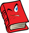 The vector red book with the face The vector red book with the face
