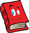 The vector red book with the face The vector red book with the face