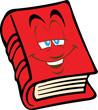 The vector red book with the face The vector red book with the face