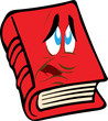 The vector red book with the face The vector red book with the face