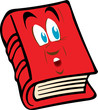 The vector red book with the face The vector red book with the face