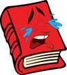 The vector red book with the face The vector red book with the face