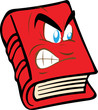 The vector red book with the face The vector red book with the face