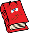 The vector red book with the face The vector red book with the face