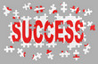 Illustration: success puzzle, 3d illustration with a clipping path success puzzle, 3d illustration with a clipping path
