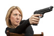 Blond with gun