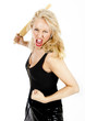 Angry Housewife on white background