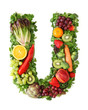 Fruit and vegetable alphabet - letter U Fruit and vegetable alphabet - letter U
