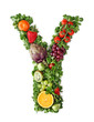 Fruit and vegetable alphabet - letter Y Fruit and vegetable alphabet - letter Y