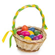 easter eggs in basket