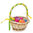 easter eggs in basket
