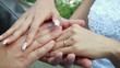 Young couple holding hands