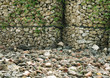 Stone wall and stone covered ground