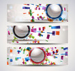 Set of abstract header-banner.
