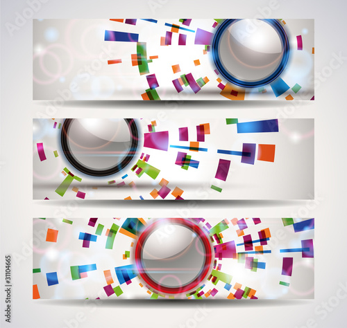 Vector: Set of abstract header-banner. Set of abstract header-banner.