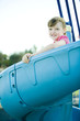Child on playground equipment