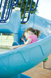 Child on playground equipment