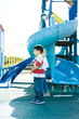 Children on playground equipment