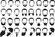 large set of men beards