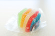 Multicolored gumdrop candy, close-up