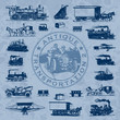 antique transportation set (vector)