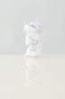 Paper balls stacked one on top of the other, close-up