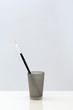 Paintbrush in cup, close-up