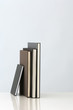 Several books standing on end, close-up