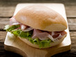 sandwich with parma ham and lettuce