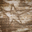 Grungy star on a handmade paper texture
