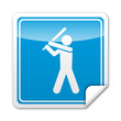 Pegatina cuadrada beisbol con reborde