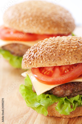 Photo: Two cheeseburgers Two cheeseburgers