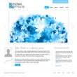 website design template - white and blue colors