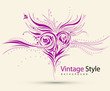 abstract floral heart