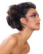 beautiful woman with earrings.