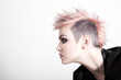 Photo: Young Female Punk with Pink Hair Young Female Punk with Pink Hair