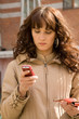Beautiful woman with mobile phone