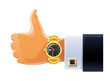 watch on hand vector