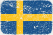 grunge styled flag of sweden