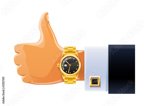 Vector: watch on hand vector watch on hand vector
