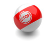 Billiard ball with STOP sign Billiard ball with STOP sign