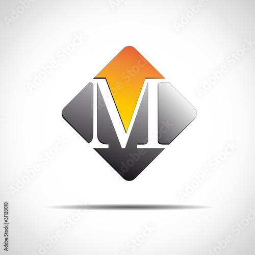 letter m logo. Logo initial letter M on white