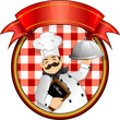 Chef with red checkered tablecloth