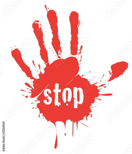 Vector: stop mano stop mano