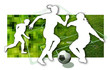 Illustration: soccer ball women soccer ball women