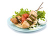 pork souvlaki and pitta pork souvlaki and pitta